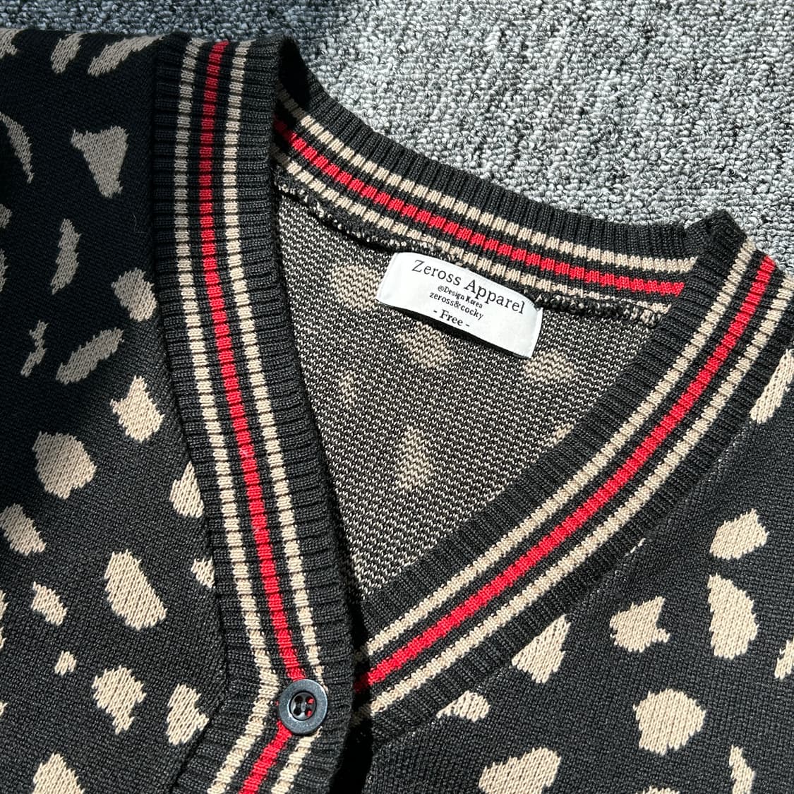 제로스 어패럴 레오파드 패턴 가디건 상품이미지4