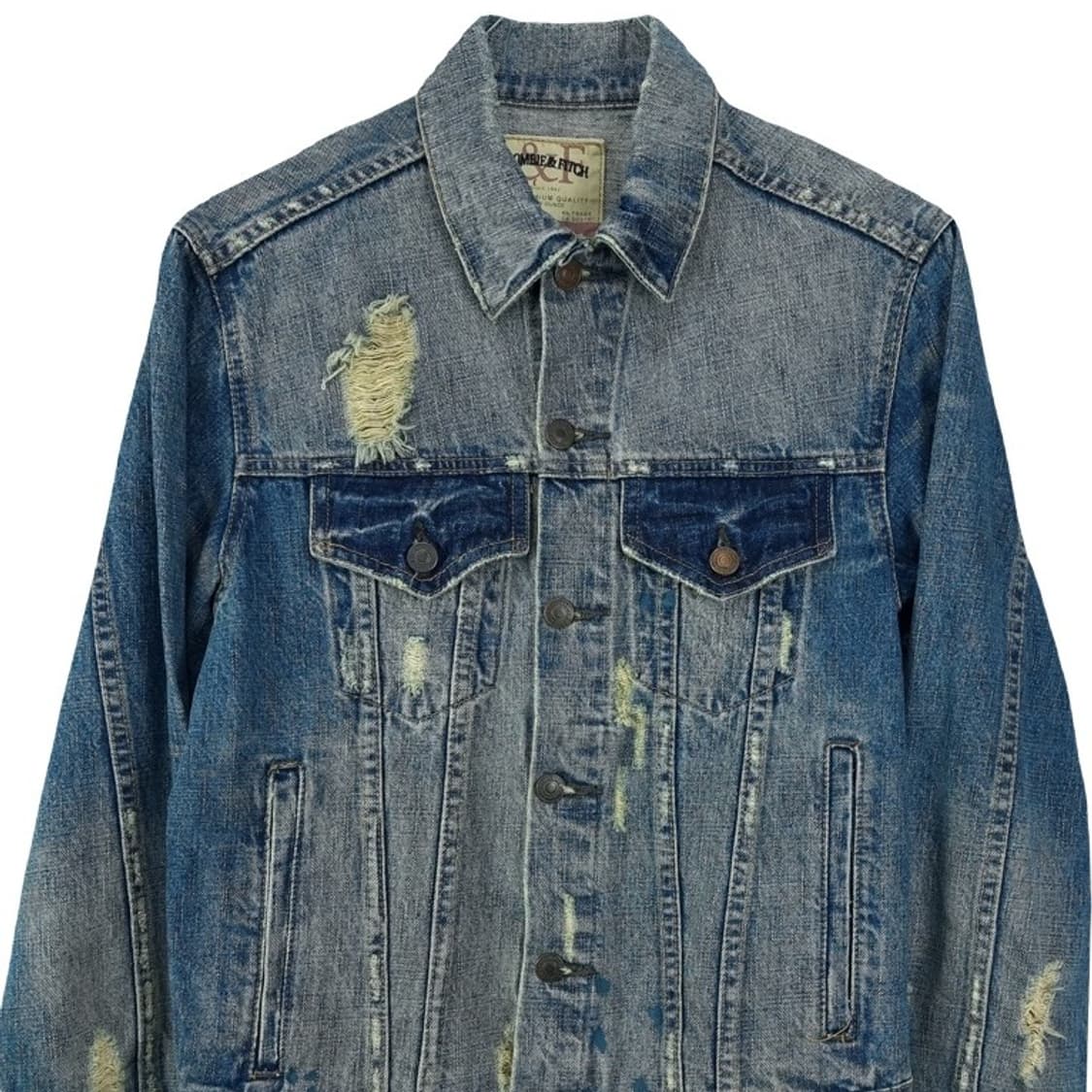 아베크롬비 빈티지 가공 데미지 슬림핏 데님 자켓 M18922 상품이미지4