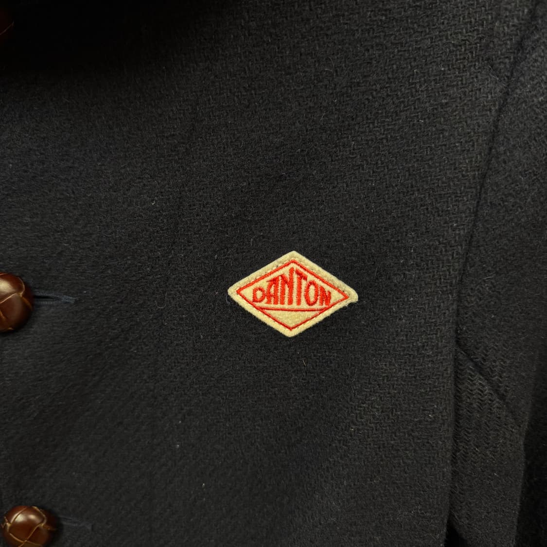 단톤 울 코튼 믹스 자켓 전면 로고 포인트 네이비 상품이미지5