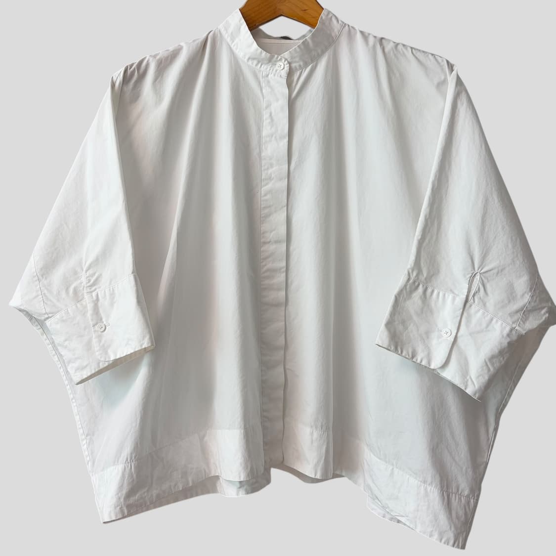 (여성S)유니클로+J 수피마코튼 돌먼 7부 슬리브 셔츠 no 상품이미지4