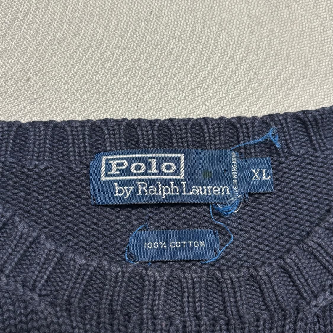 XL 폴로랄프로렌 버건디 포니 코튼 네이비 니트 상품이미지4