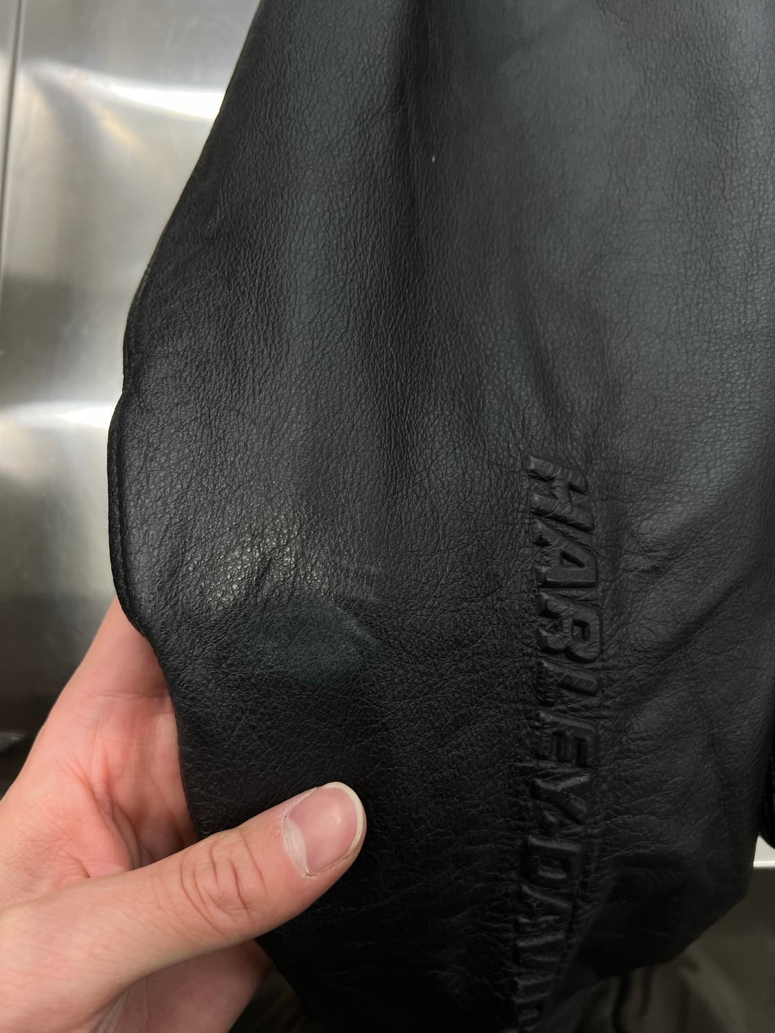 할리 데이비슨 우먼 블랙 FXRG 라이더 레더 자켓 상품이미지10