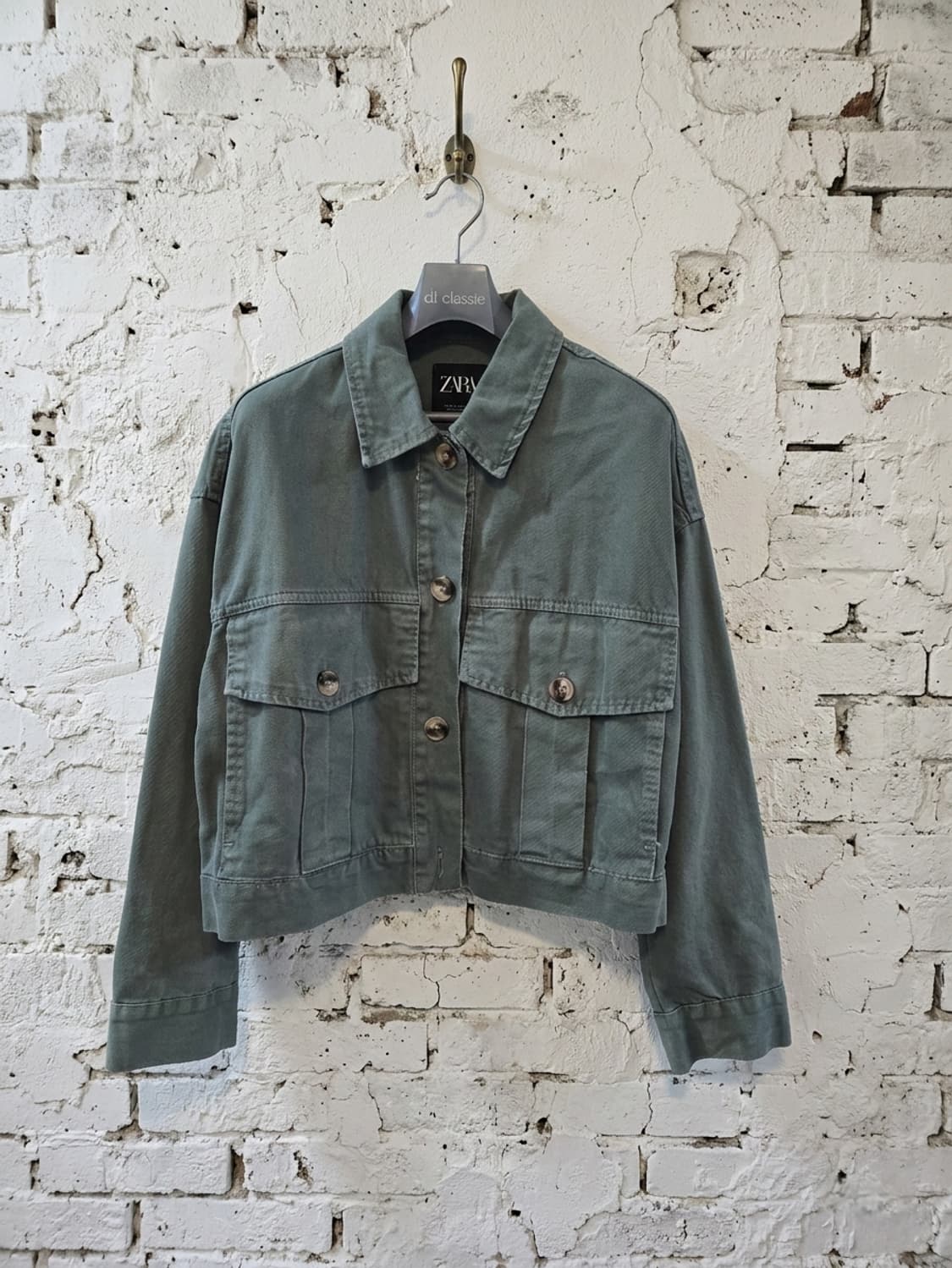 자라 여성 카키 데님 자켓 M 상품이미지1