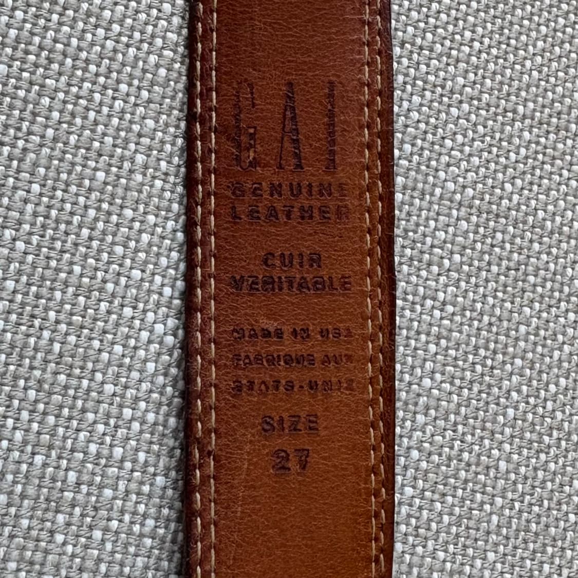 [27] 90s USA GAP 브라운 레더 솔리드 브라스 벨트 상품이미지9