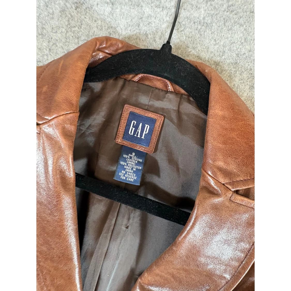 올드 갭 빈티지 브라운 가죽 블레이저 자켓 상품이미지2