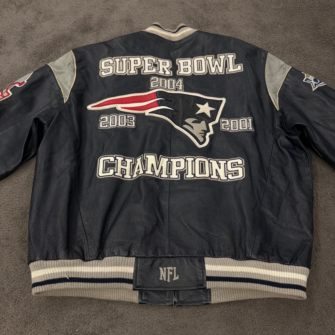 [정품/XL] NFL G-III 뉴잉글랜드 패트리어츠 레더 바시티 자켓 상품이미지4