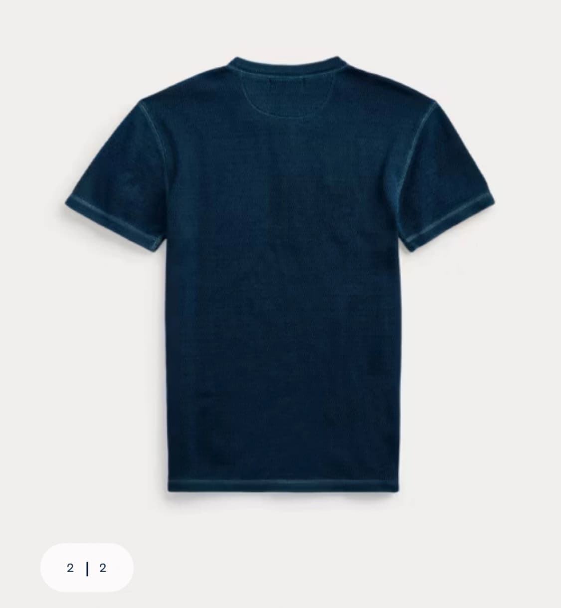 Rrl 더블알엘 와플 니트 숏 슬리브 헨리 셔츠 상품이미지2