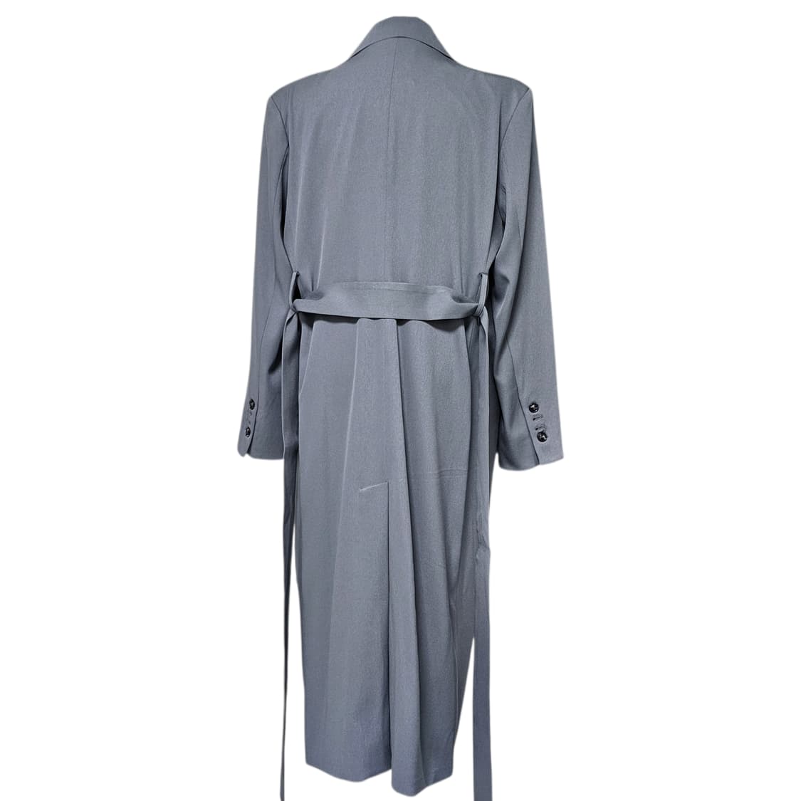 새상품) 오버핏 롱 트렌치코트 그레이 상품이미지2