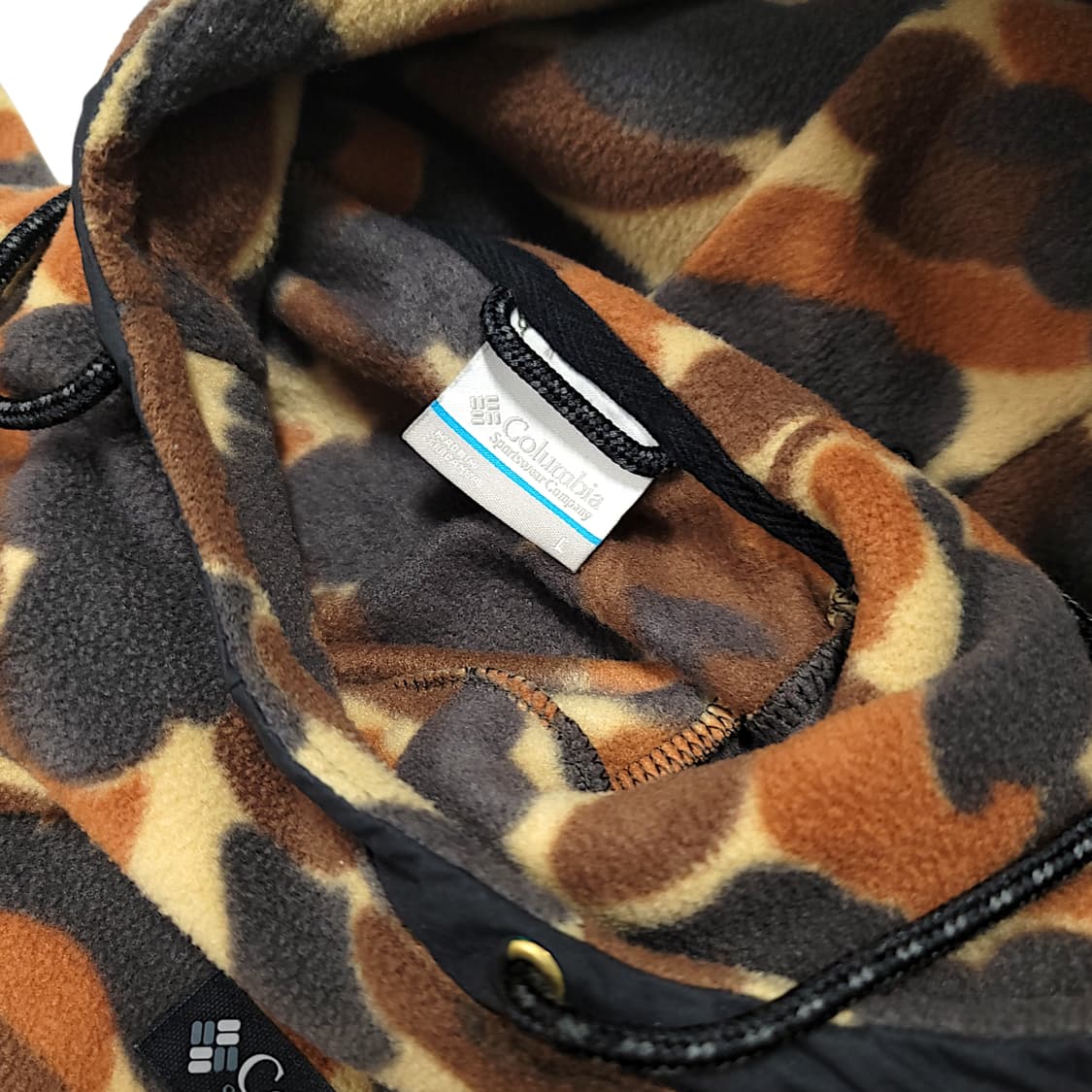 [L] 컬럼비아 카모플라쥬 플리스 후드티셔츠 상품이미지8