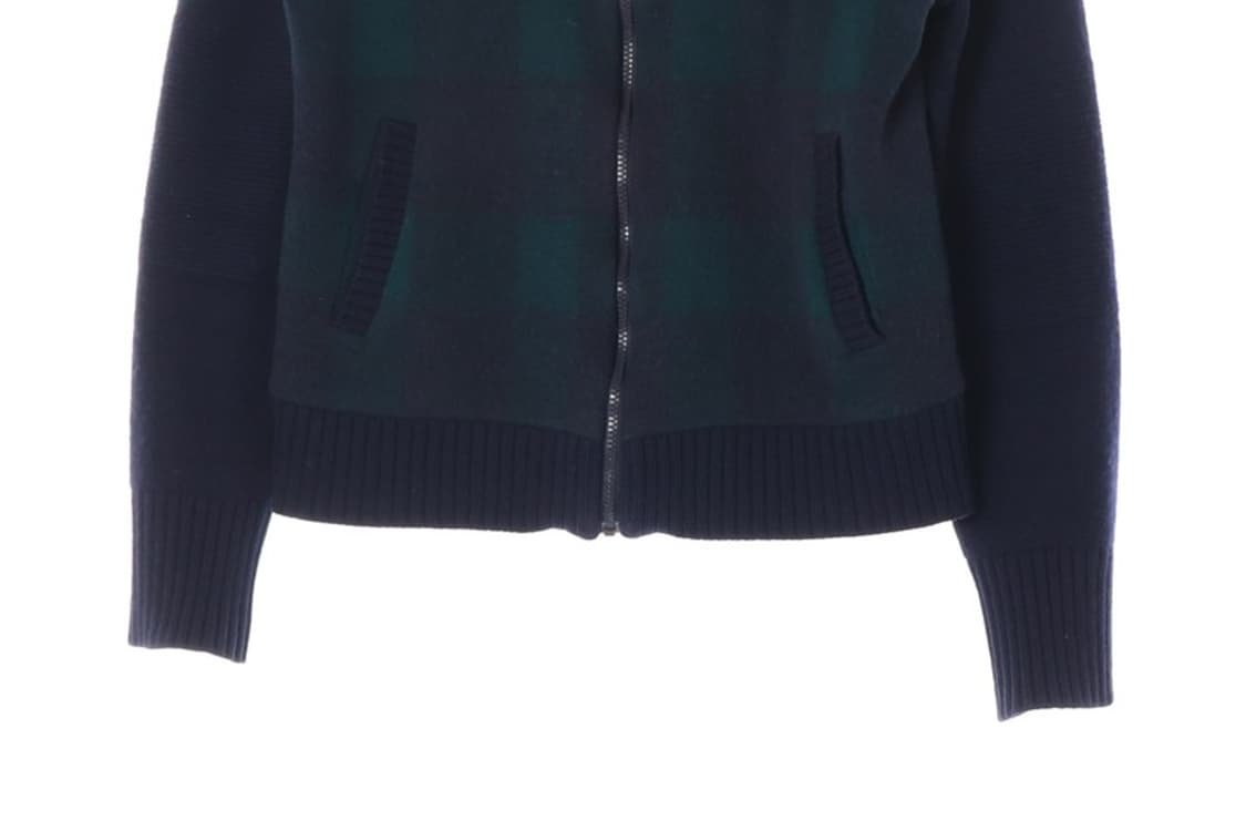 르꼬끄 골프 올울 체크 방풍 집업 니트 자켓  L 상품이미지5