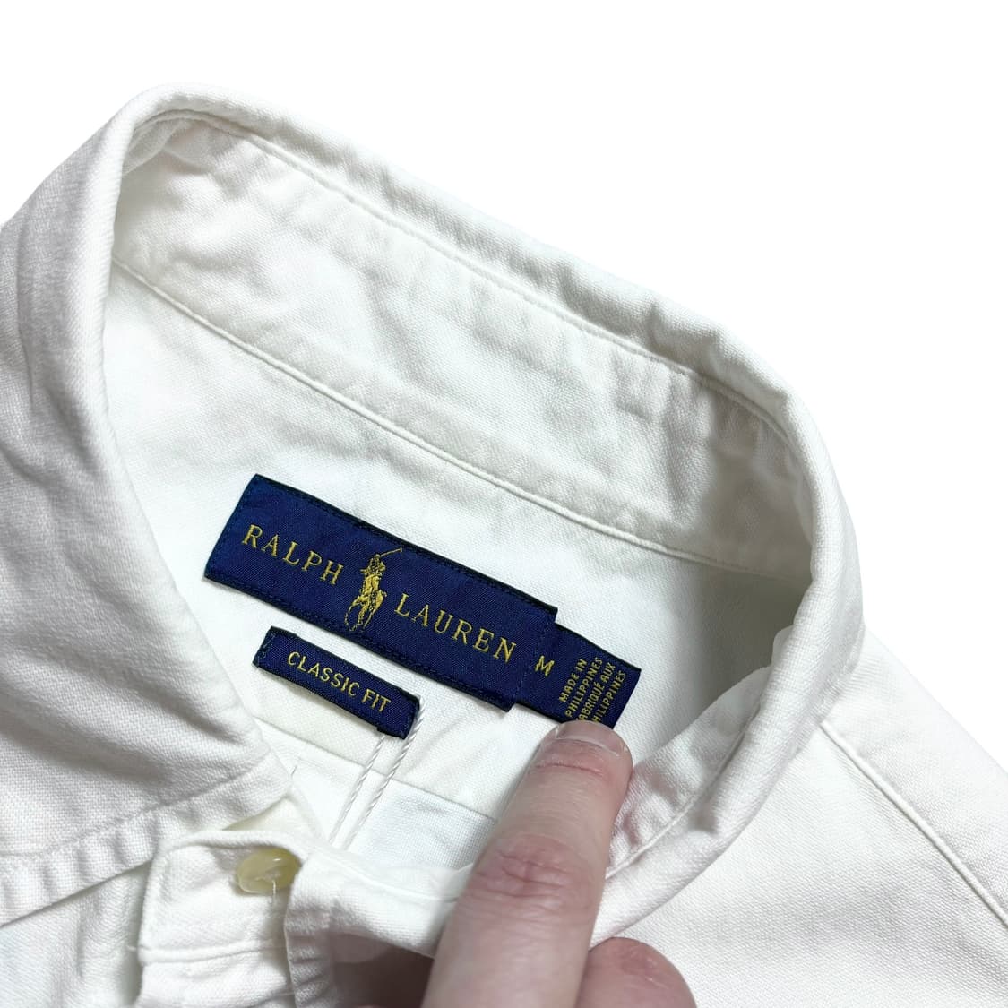 폴로 옥스퍼드면 화이트 셔츠 상품이미지3