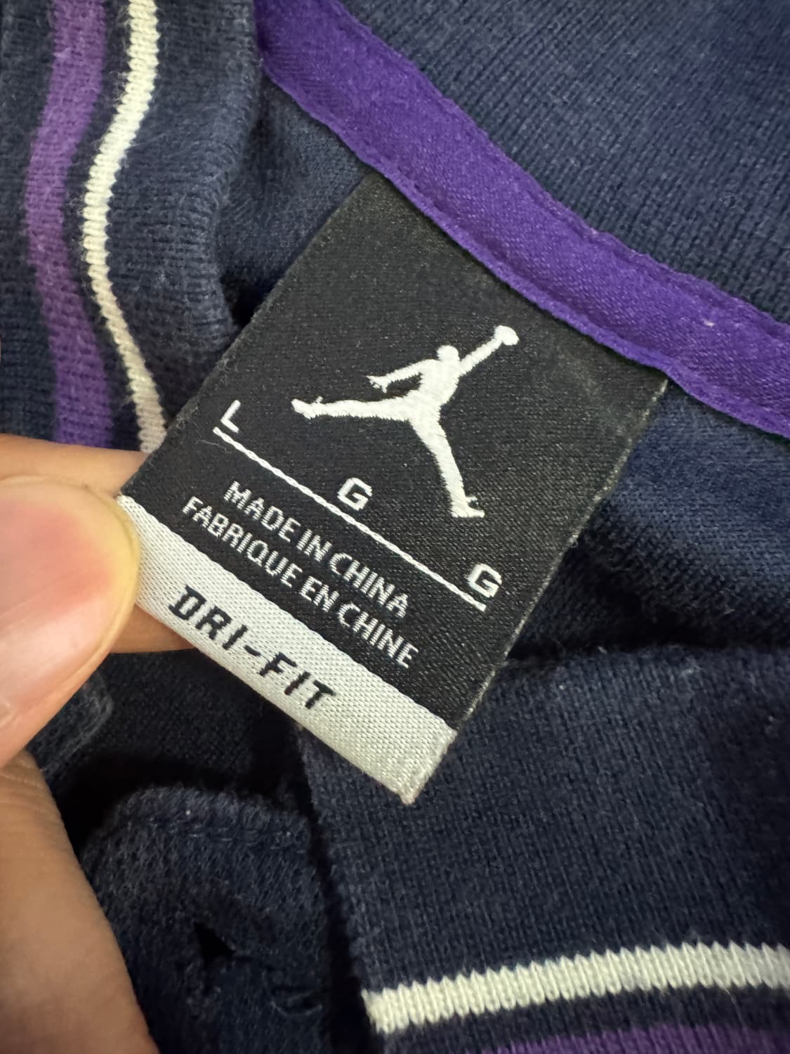 나이키 조던 올드스쿨 드라이핏 반팔 카라티 L ~ XL 네이비 상품이미지3