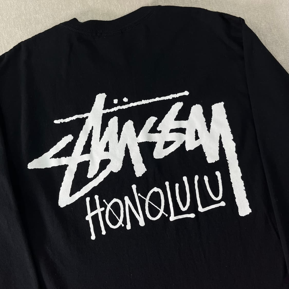 100 스투시 호놀룰루 블랙 롱슬리브 티셔츠 상품이미지6