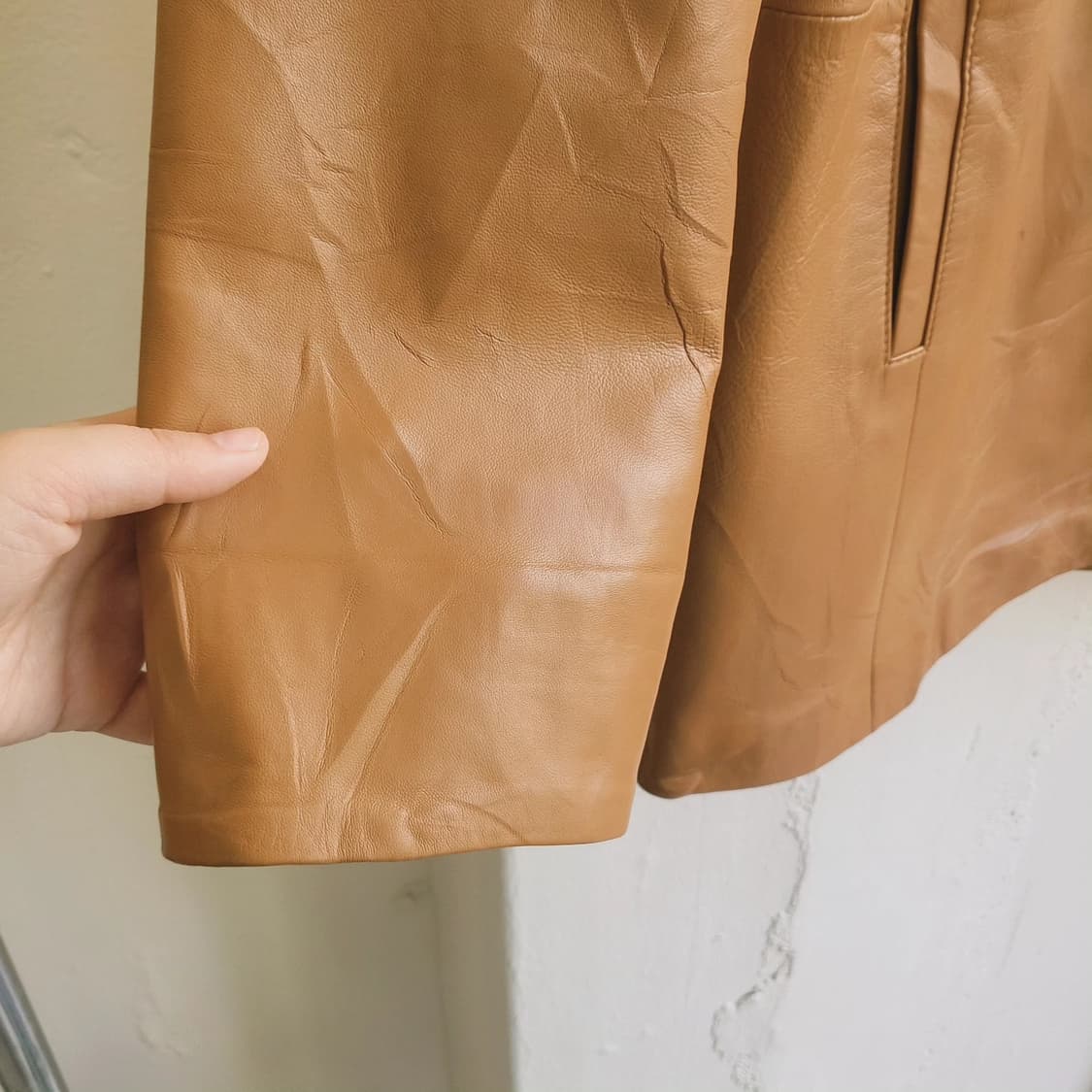 Rigel 캬라멜 양가죽 자켓 상품이미지4