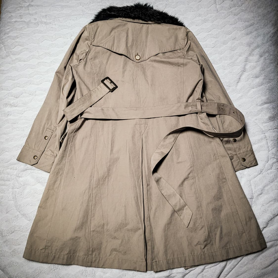 '10s Pose Village Faux Fur Trench Coat 상품이미지5