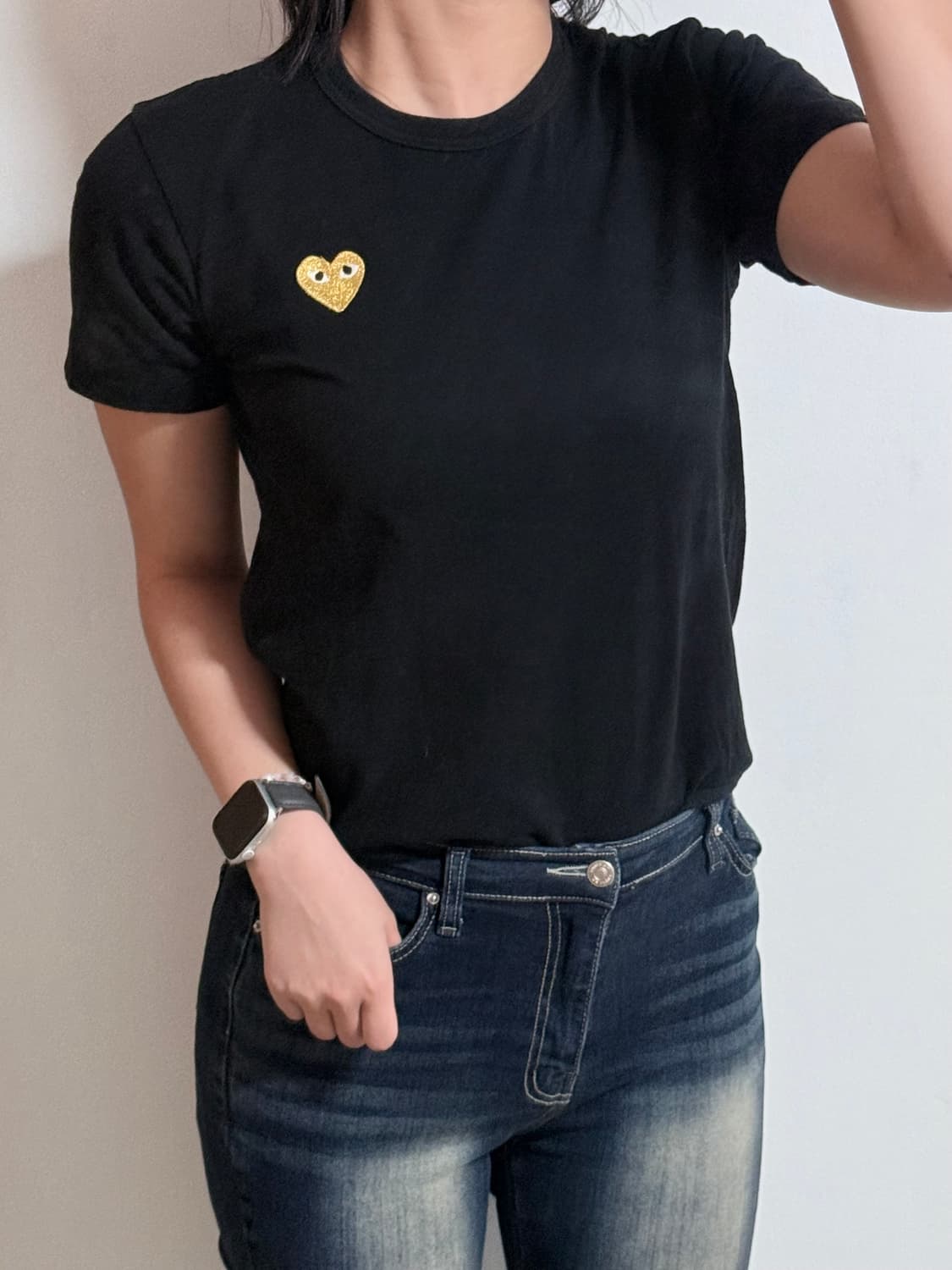 [정품] 꼼데가르송 하트 와펜 반팔티셔츠 상품이미지3