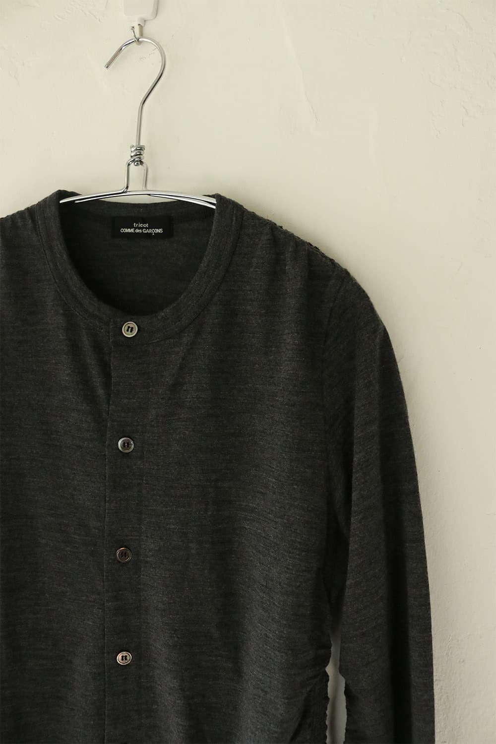 꼼데가르송 트리콧 울 사이드 셔링 가디건 상품이미지5