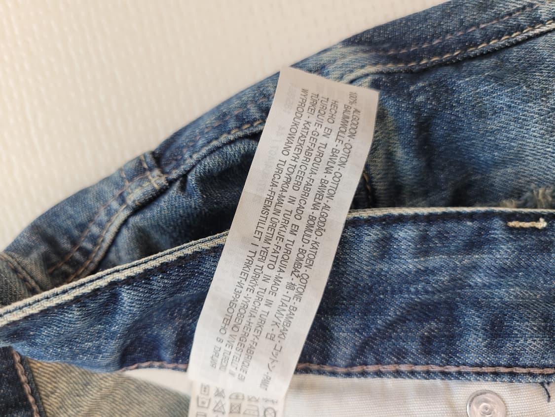 자라 ZARA 남자 빈티지 워싱 청바지 34 블루 상품이미지7