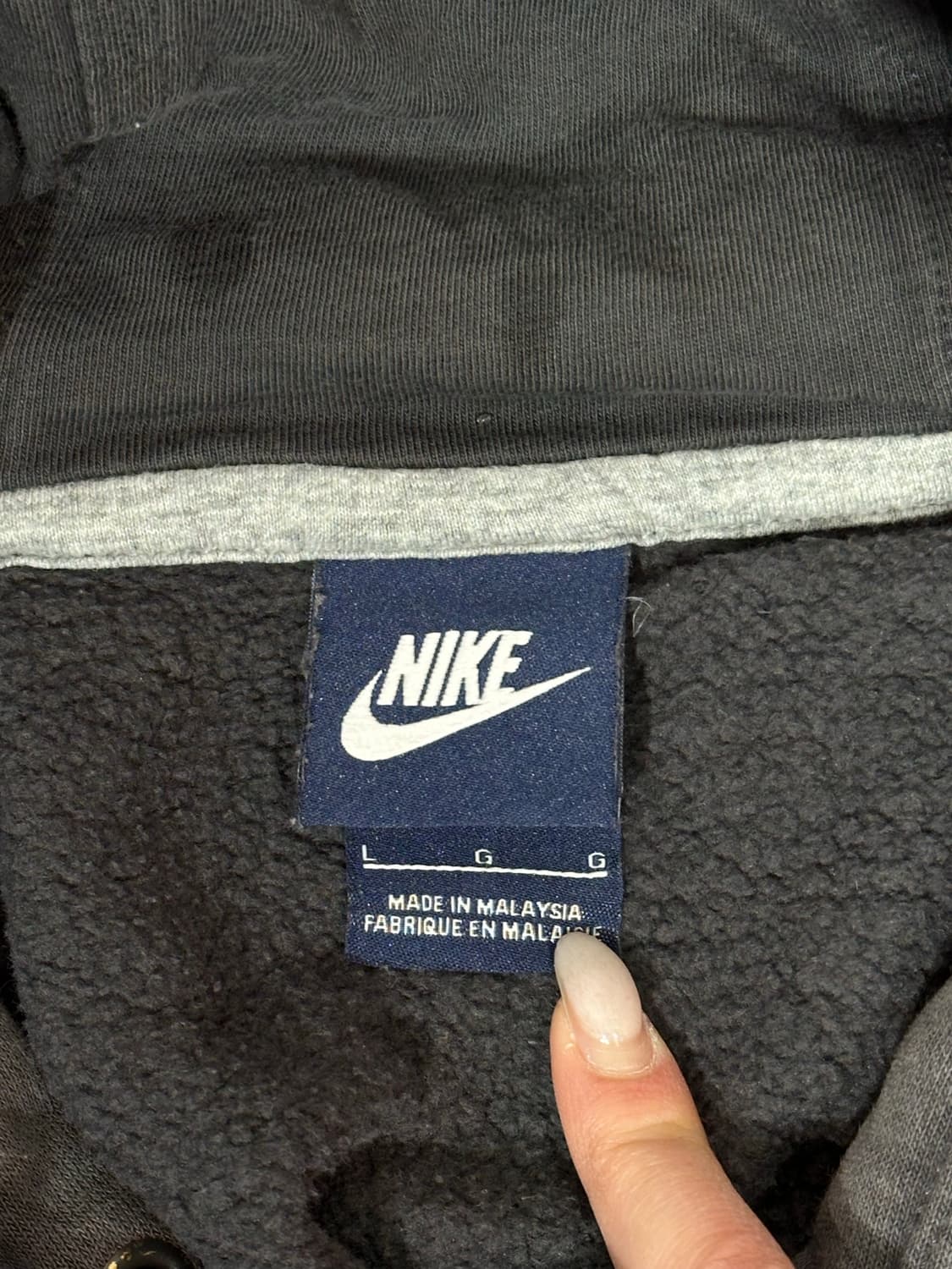 나이키 빅 로고 스우시 차콜 후드티 L 상품이미지7