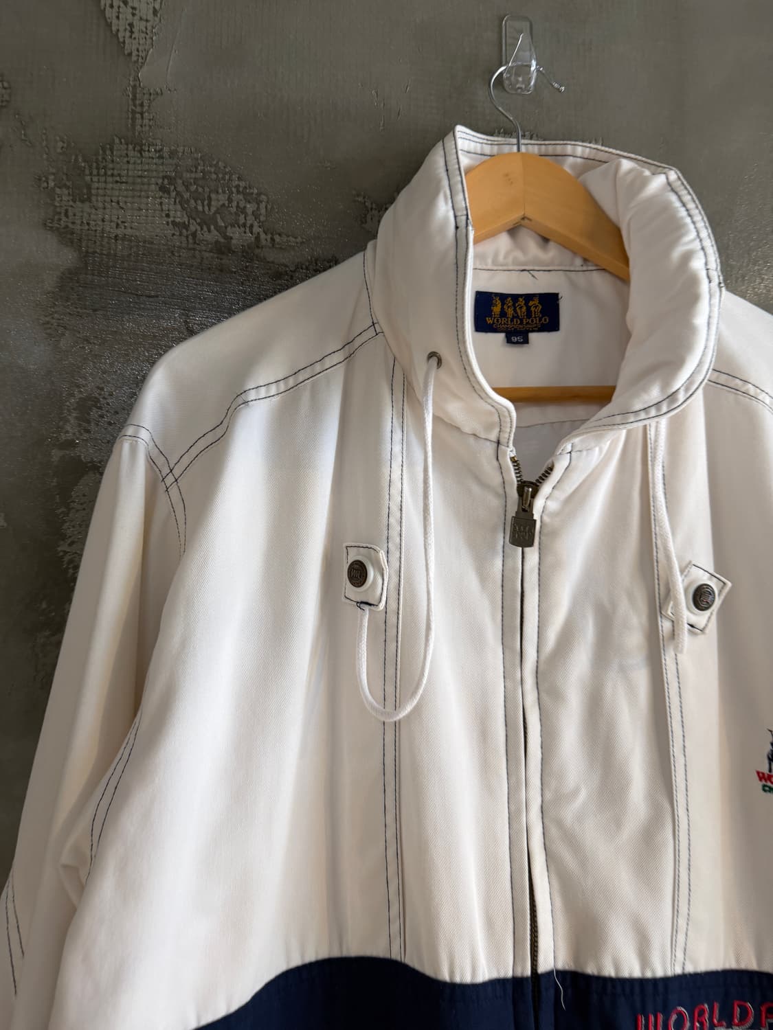 월드폴로 하이넥 집업 자켓 M 상품이미지2