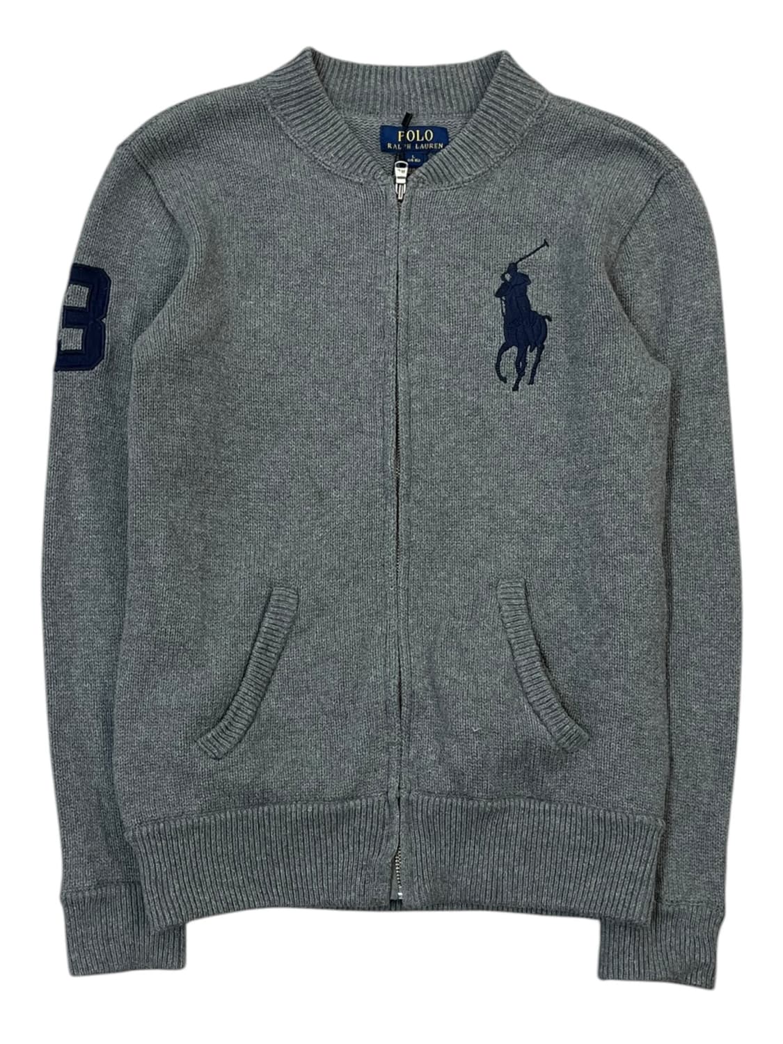 폴로 랄프로렌 빅포니 니트 집업 딥그레이 L #csz1825 상품이미지3