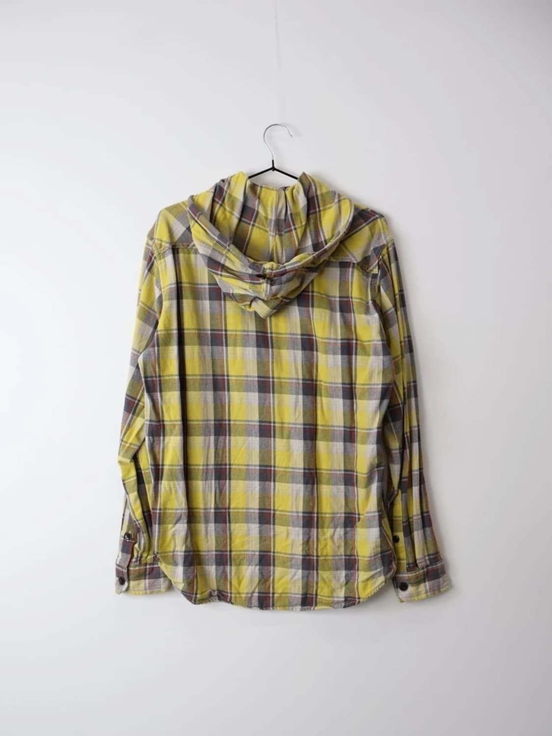 Back Number Yellow Plaid Hood Shirt 상품이미지4