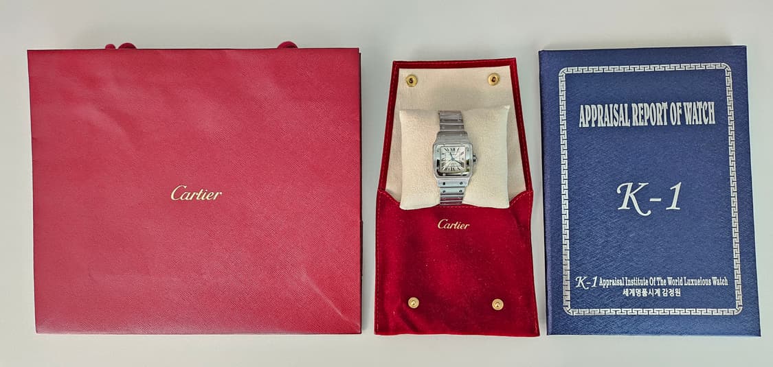 까르띠에 산토스 갈베 라지 오토매틱 스틸 상품이미지9