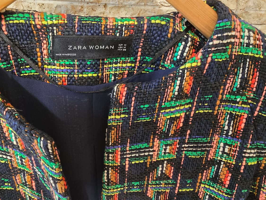 자라 우먼 트위드 재킷 M 상품이미지4