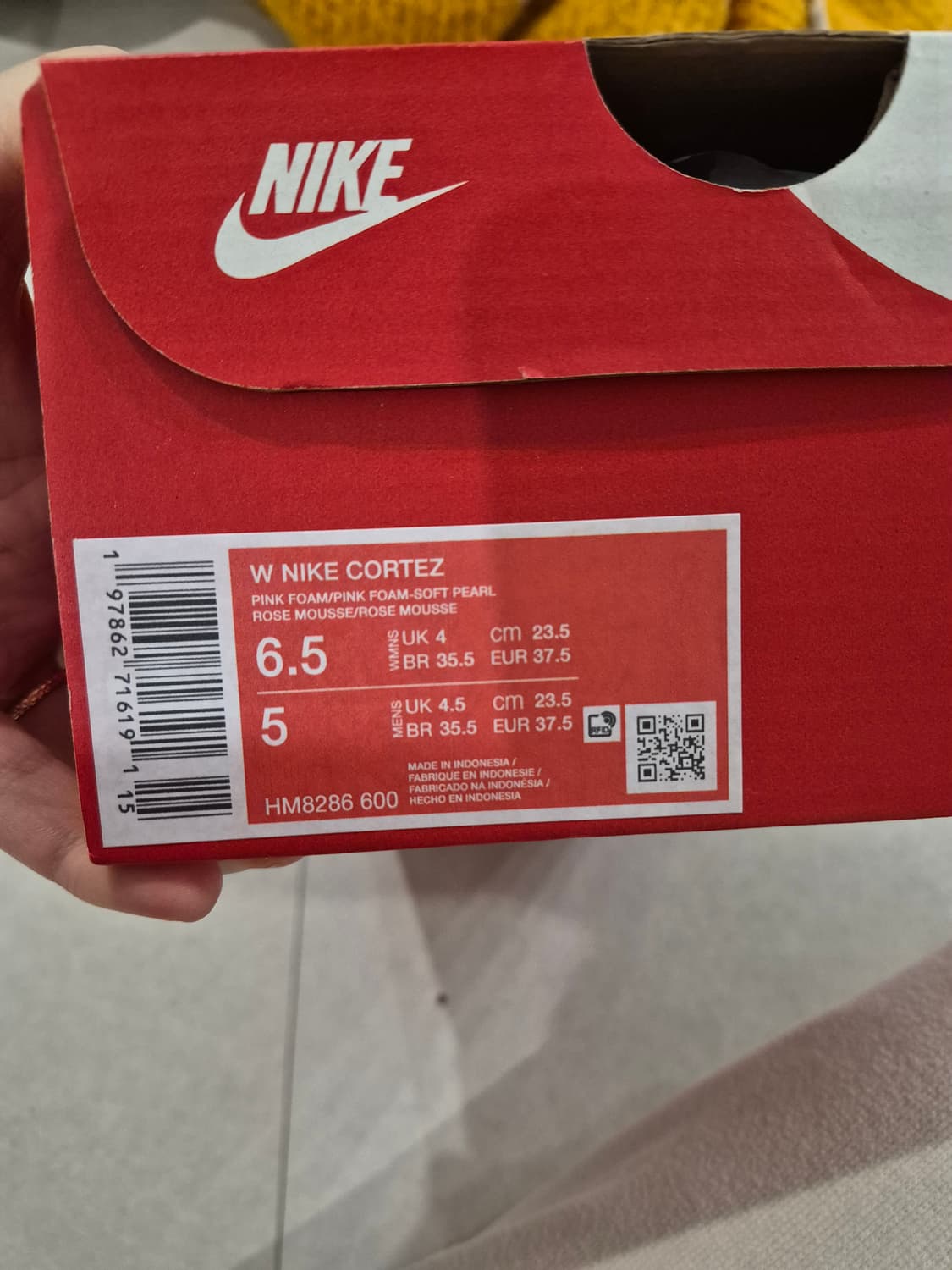 새상품))나이키 코르테즈 핑크 폼 소프트 펄 235 상품이미지5