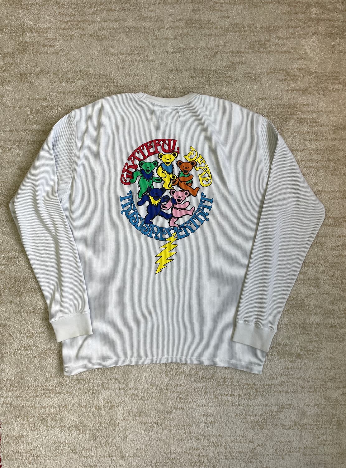 [L] 디스이즈네버댓 x 그레이트풀데드 와플 롱 슬리브 화이트 상품이미지2