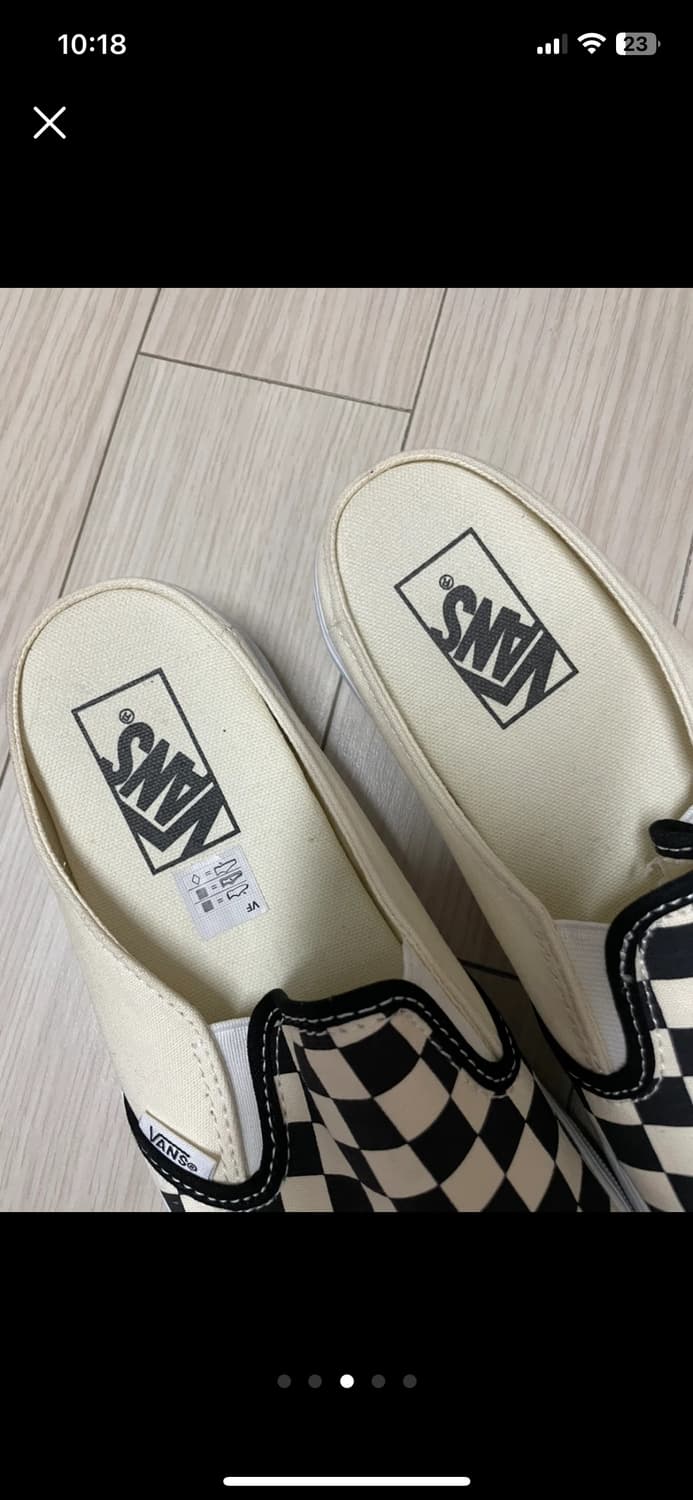 반스 클래식 슬립온 뮬 체커보드 블랙화이트 255 상품이미지3