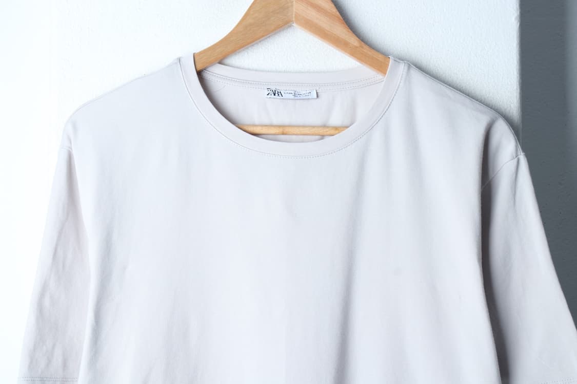 (2XL) 자라 반팔 티셔츠 빅사이즈 샌드 무지 기본-H31727 상품이미지3