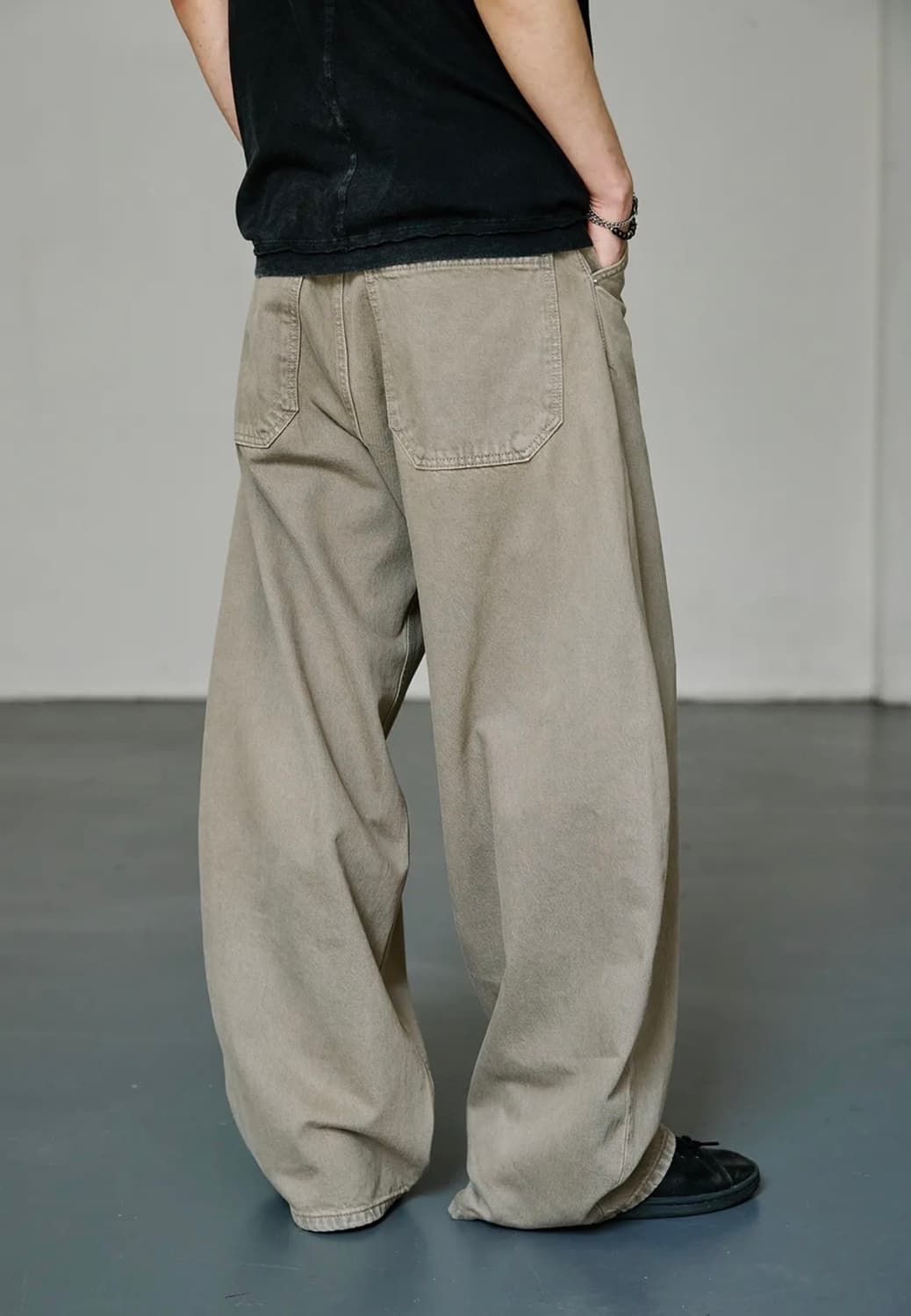 해칭룸 Wide Curve Jeans Olive 상품이미지5