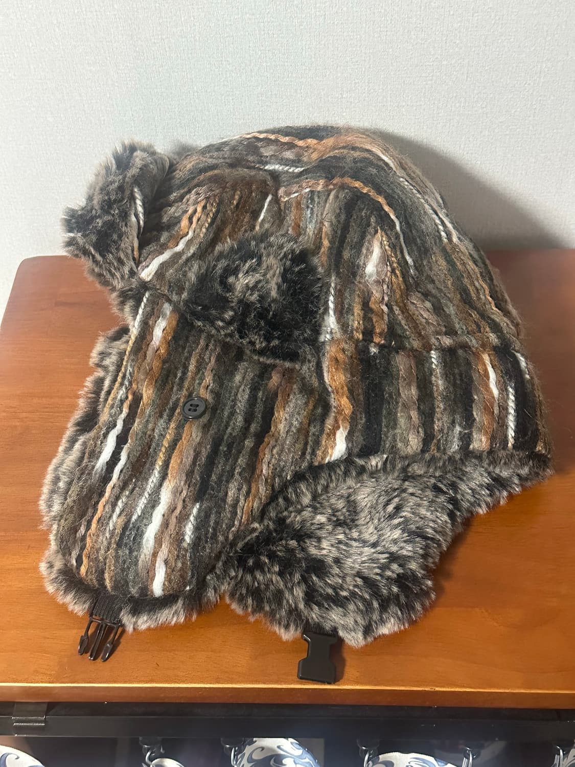 브라운 뜨개 트루퍼햇 상품이미지1