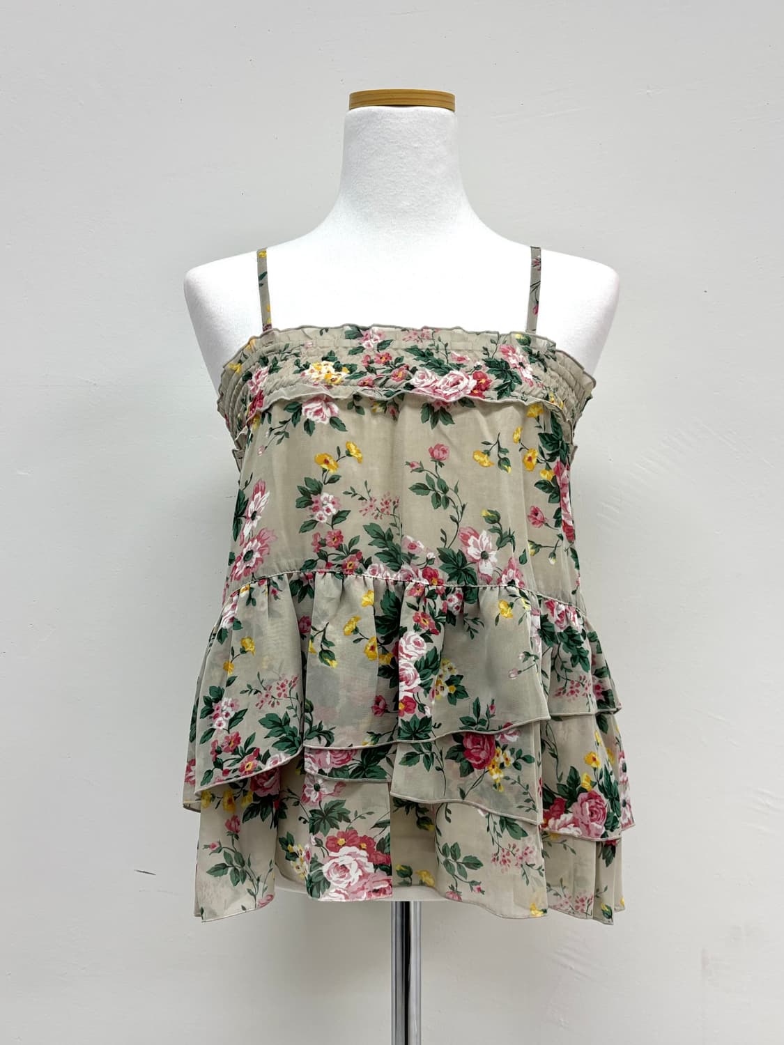 빈티지 플로럴 슬리브리스 스커트 상품이미지2