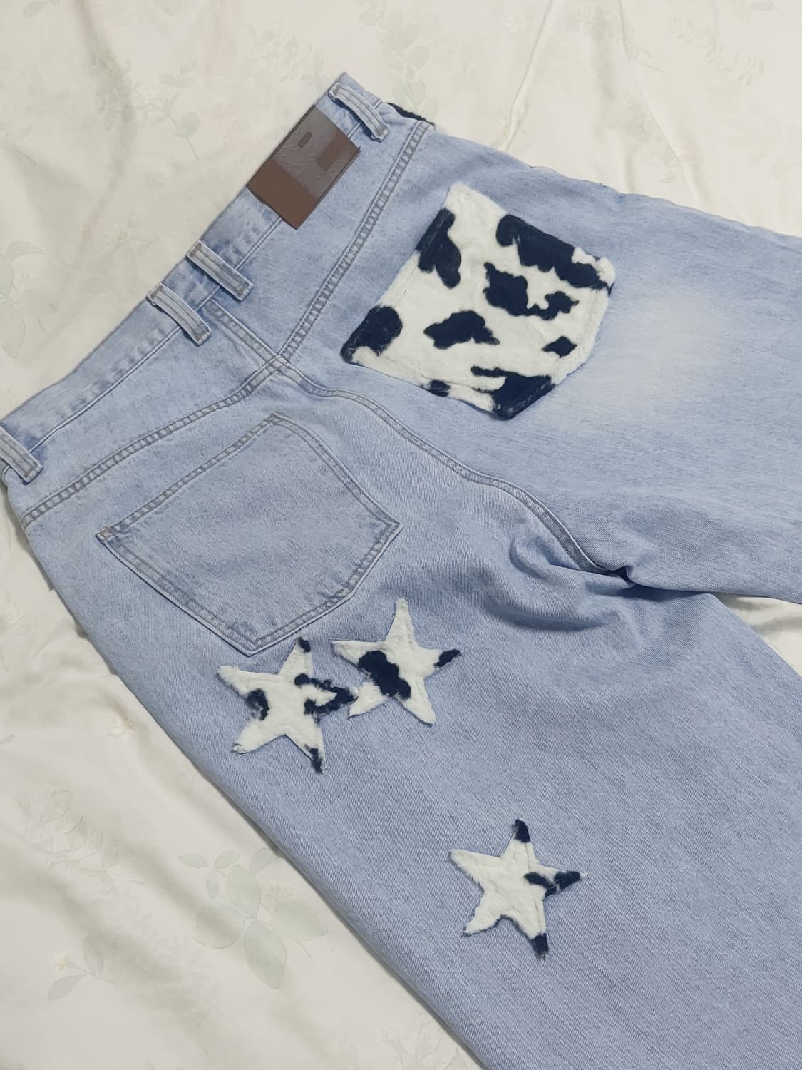 ERTR cow star Denim Pants Light Blue  상품이미지3