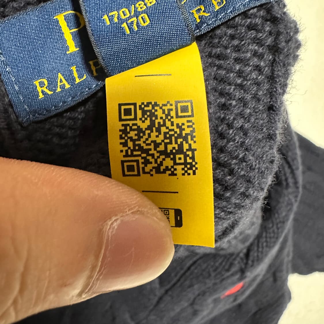 XL 폴로랄프로렌 레드 포니 여성용 네이비 케이블 니트 상품이미지3