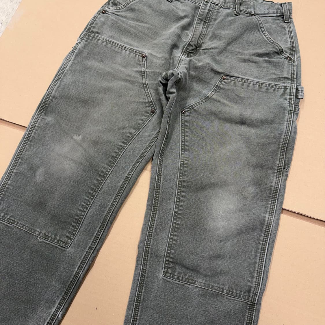 칼하트 B136 MOS 더블니 카펜터 팬츠 모스그린 상품이미지4