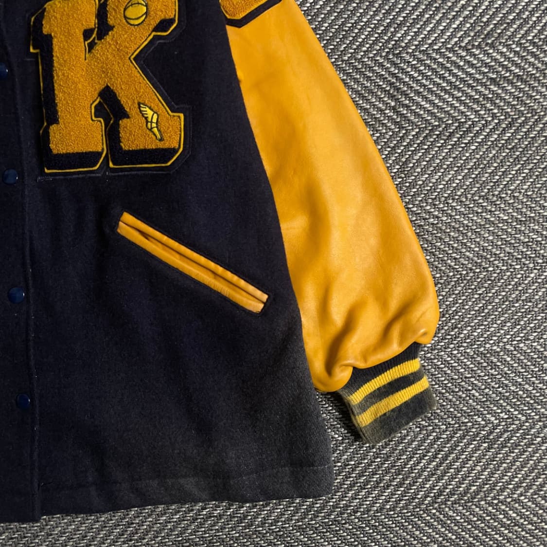 USA 빈티지 아카이브 레더 바시티 자켓o 2916 상품이미지2