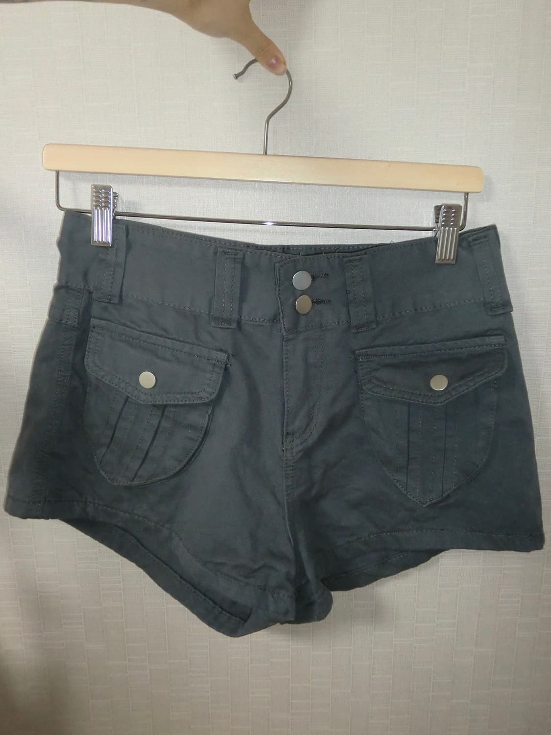 그레이 포켓 숏팬츠 반바지 빈티지 펑크 러블리 상품이미지1