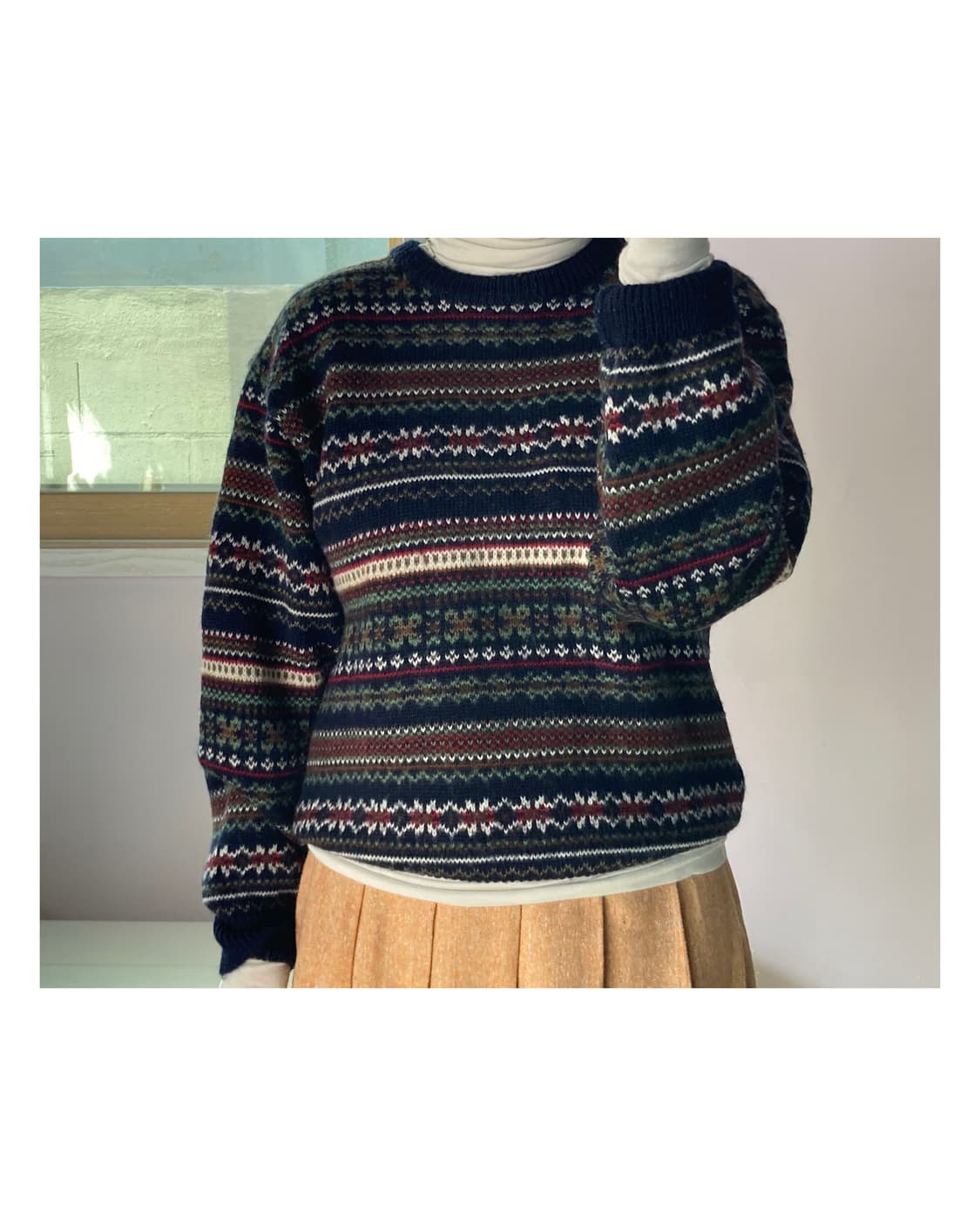 made in japan) 네이비 울니트 상품이미지6