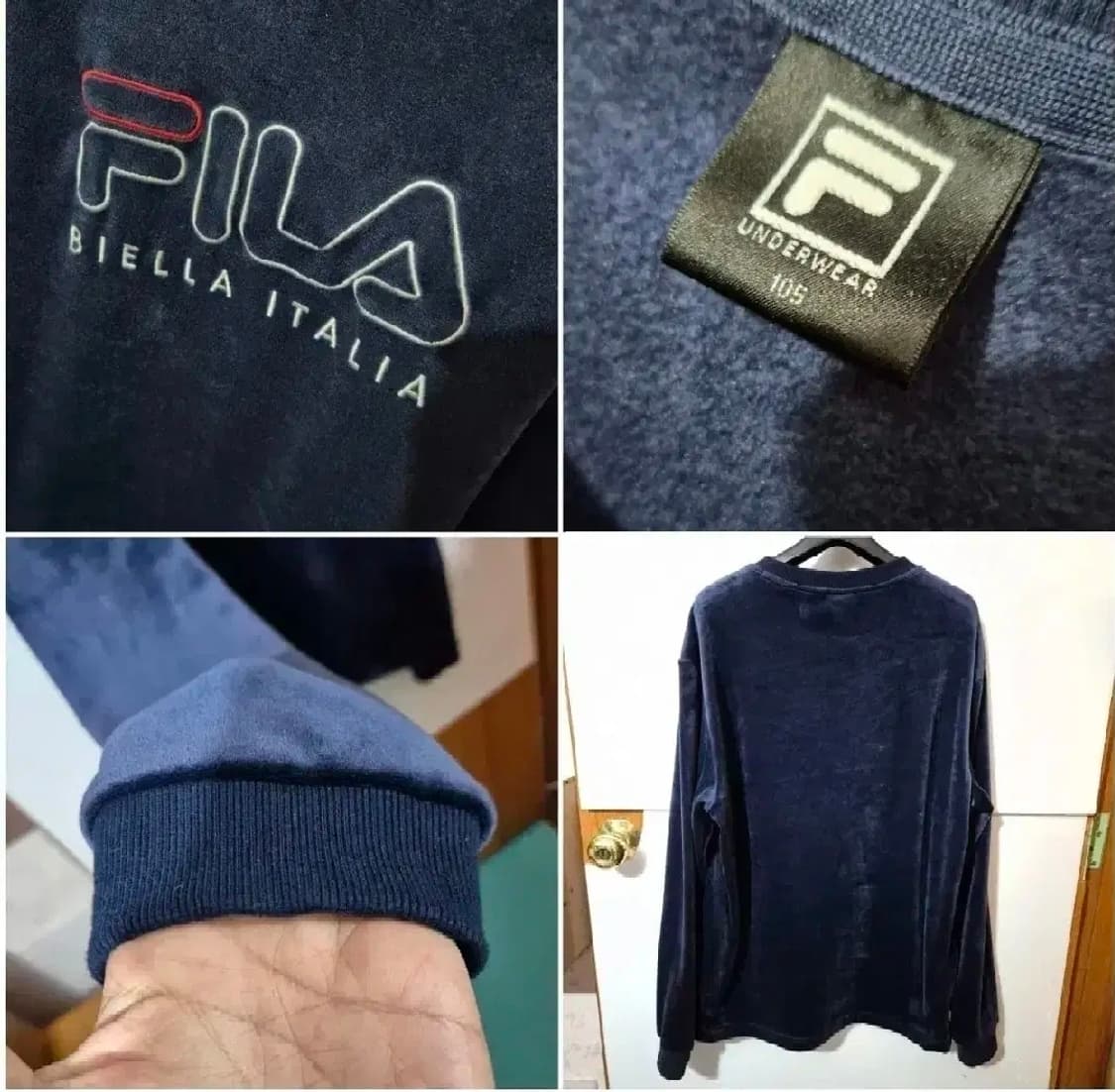 132 ) 휠라 벨벳 희긔 맨투맨  L 105 아주예쁨 고급짐 상품이미지3