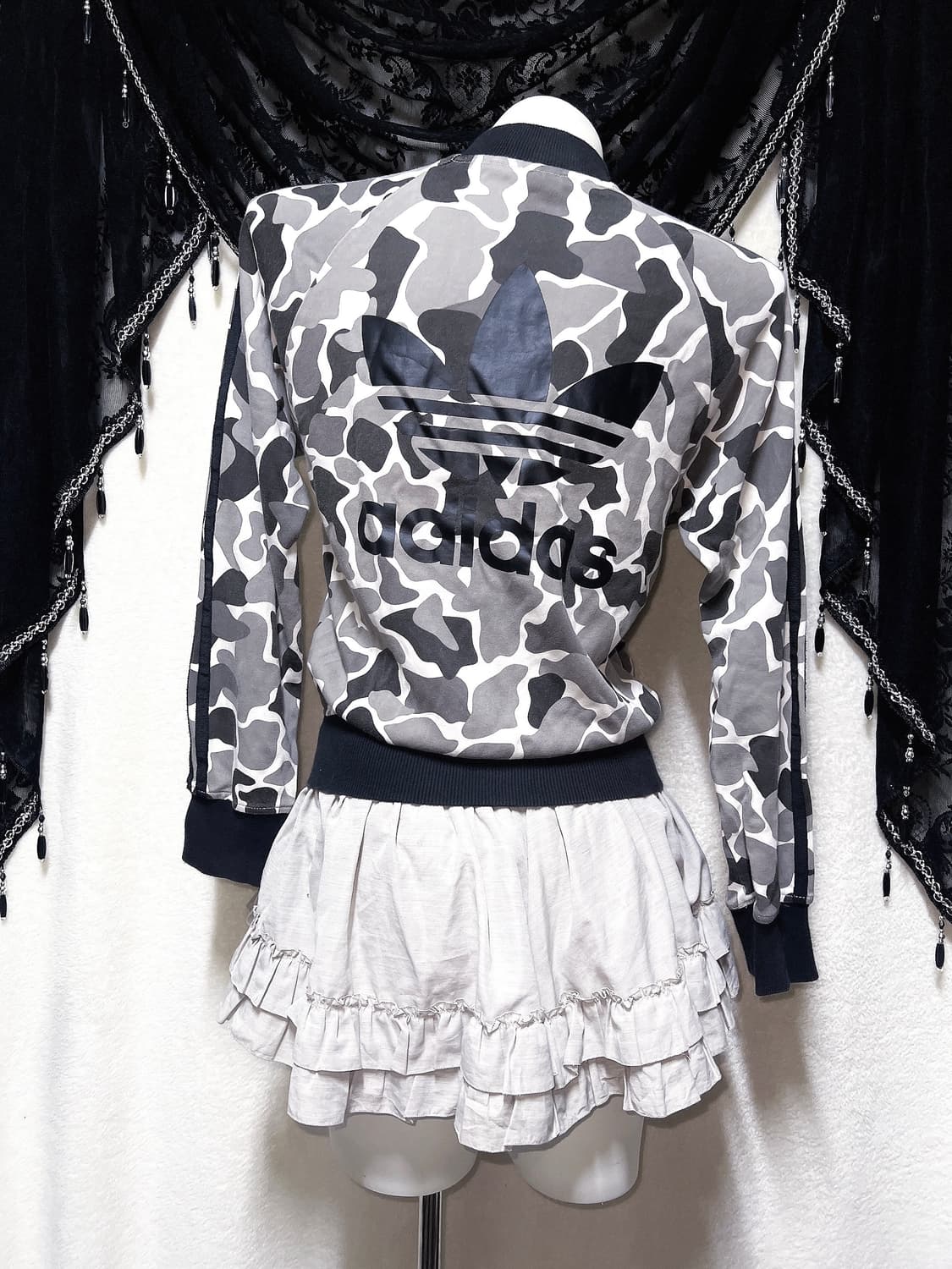 아디다스 카모 밀리터리 트랙탑 저지 져지 자켓 스포티 갸루 y2k 펑크 상품이미지6