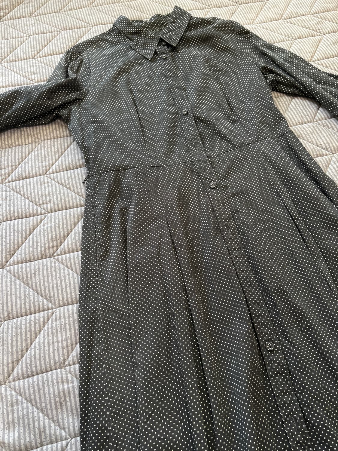 Talbots 도트 롱 셔츠 원피스 상품이미지10