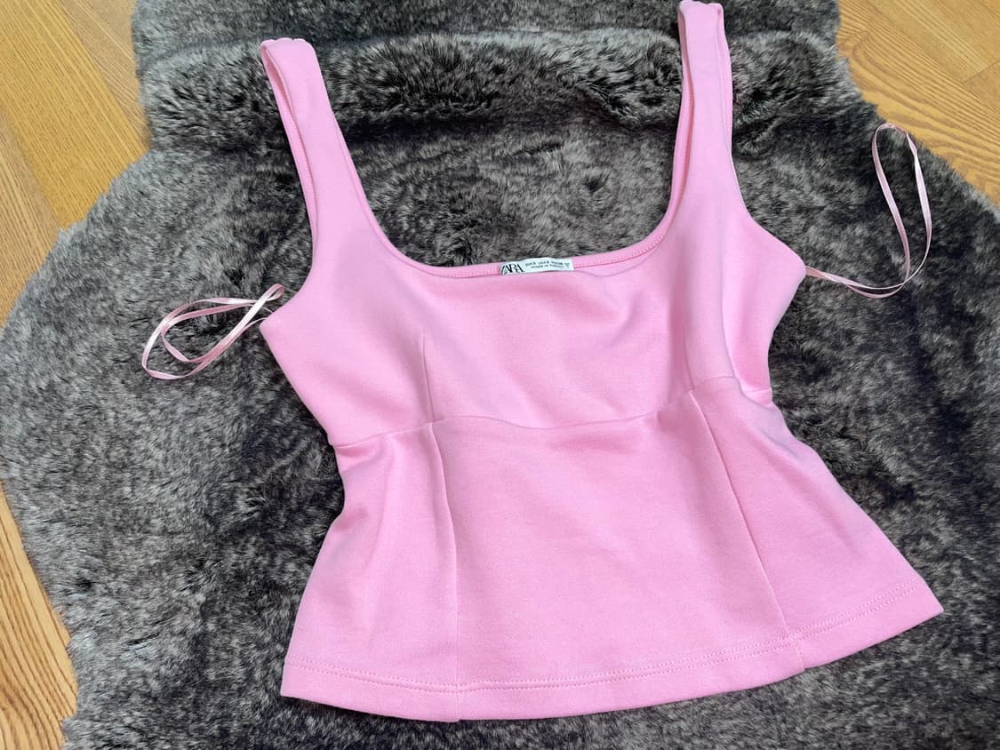 ZARA crop sleeveless pk 상품이미지2