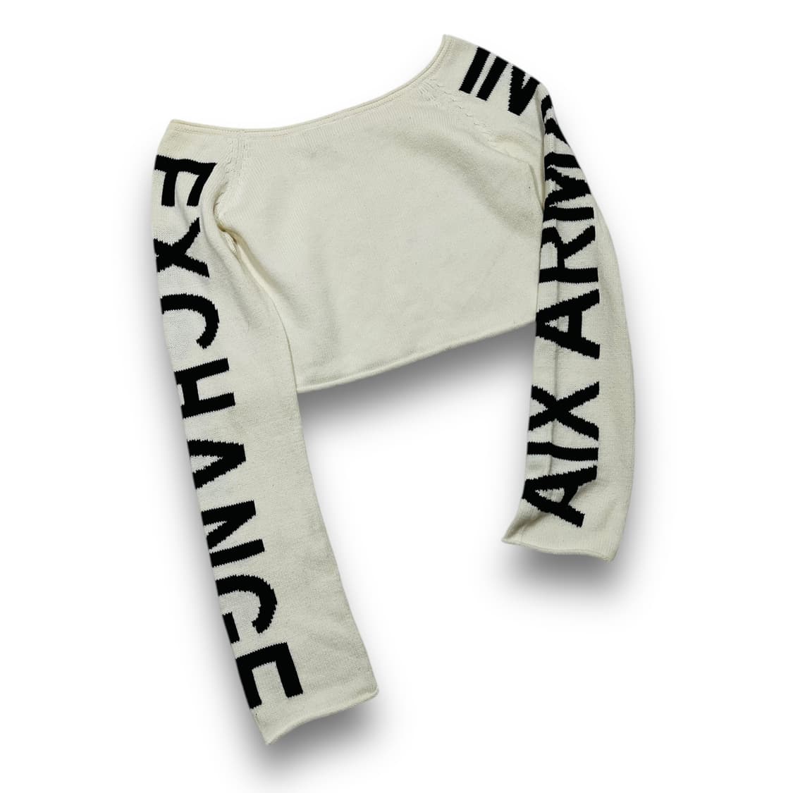 아르마니 익스체인지 로고 사이드 포인트 y2k 크롭 니트 상품이미지5