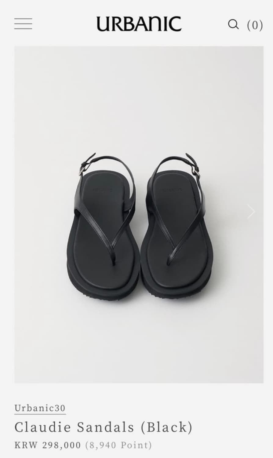 URBANIC30 얼바닉 클라우디 샌들 블랙 230 상품이미지1