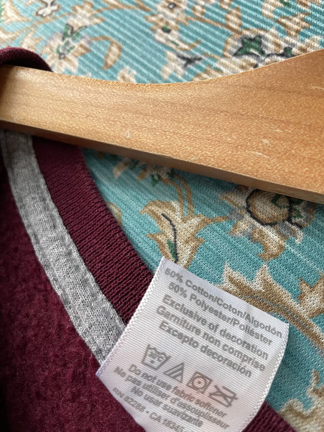 러셀 버건디 프린팅 스웻셔츠1671 상품이미지5