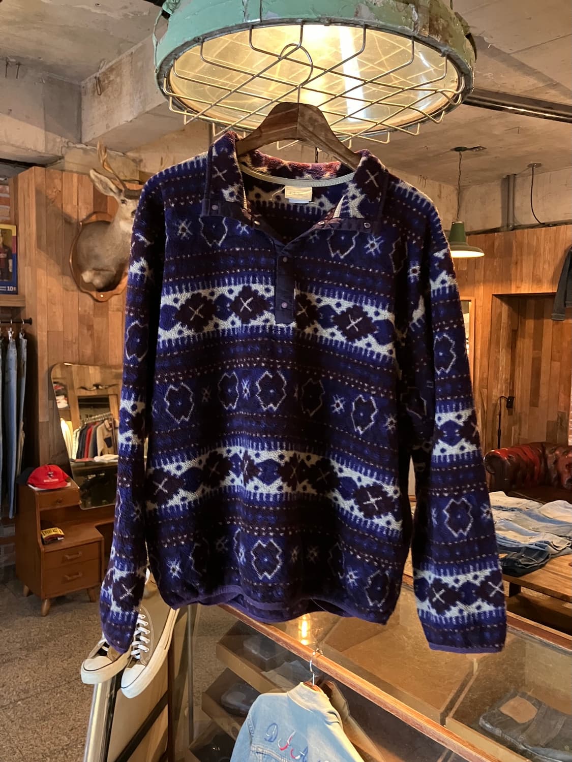 90s 빈티지 엘엘빈 플리스 스냅티 상품이미지2