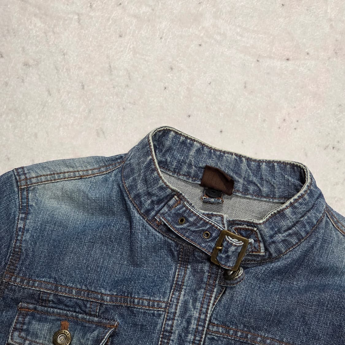 빈티지 넥버클 중청 데님자켓 상품이미지2